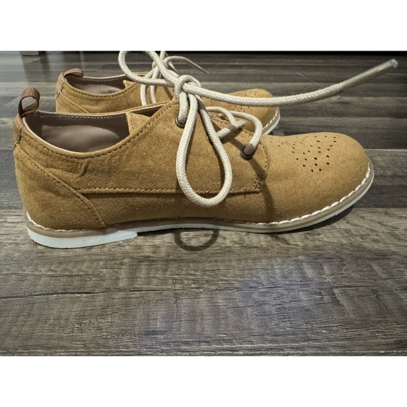 Crazy‎ 8 Boys Dress Shoes Size 1 Brown Toddler Kids Faux Leather - Picture 4 of 11